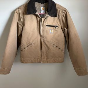 Carhartt Womens Jacket Heavy Small/Medium Brown Classic Look Full Zip